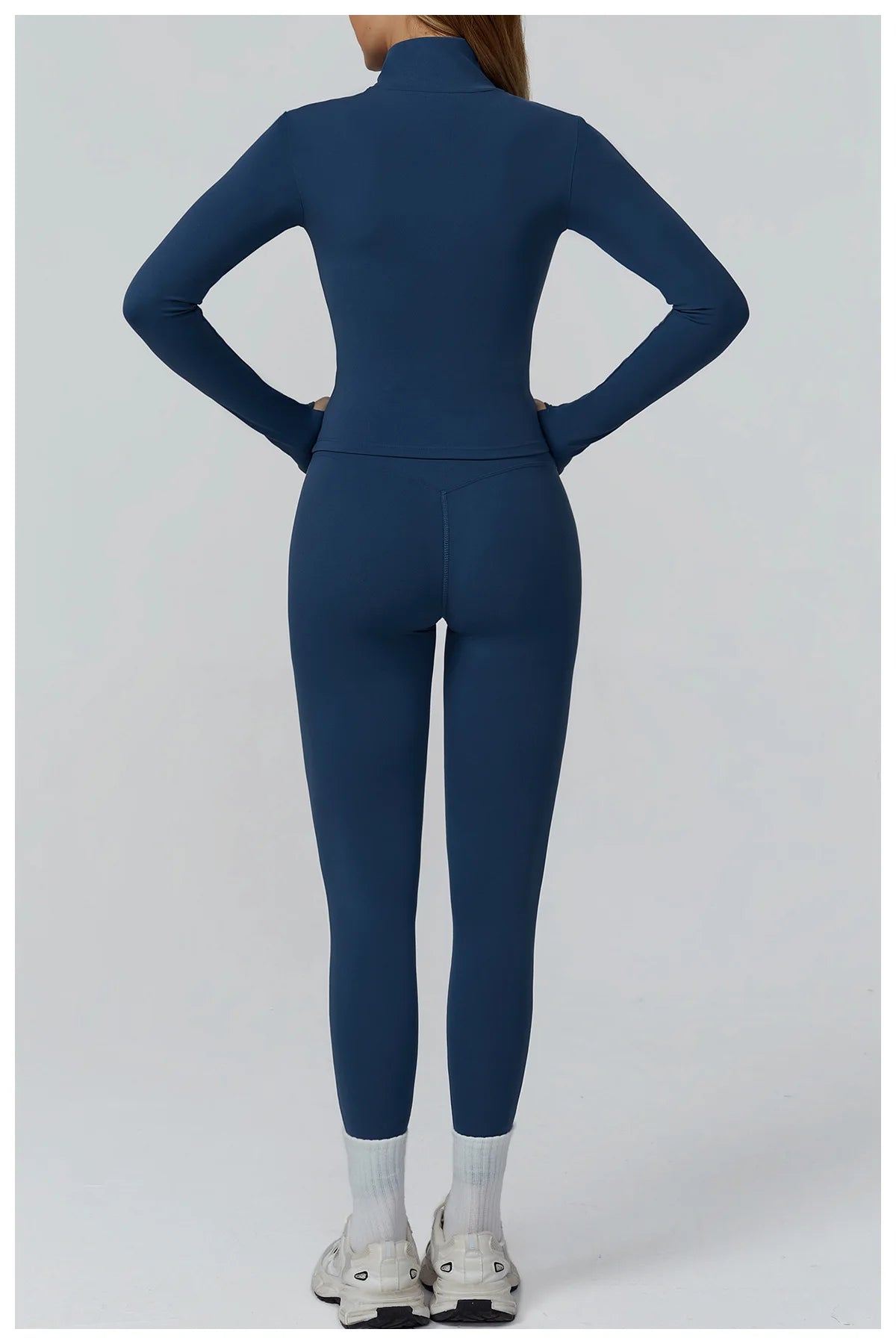 Women Zip Fitness Clothes Long Sleeve Sports Jacket Stand-up Collar Yoga Shirt Quick Dry Gym Top Outdoors Sunscreen Running Coat