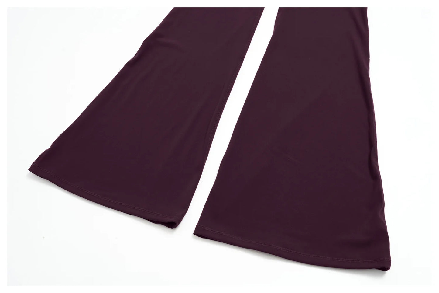 Summer Solid Color Flared Pants Women Breathable Yoga Pants High Waist Butt Lift Sports Pants Scrunch Butt Flared Trousers