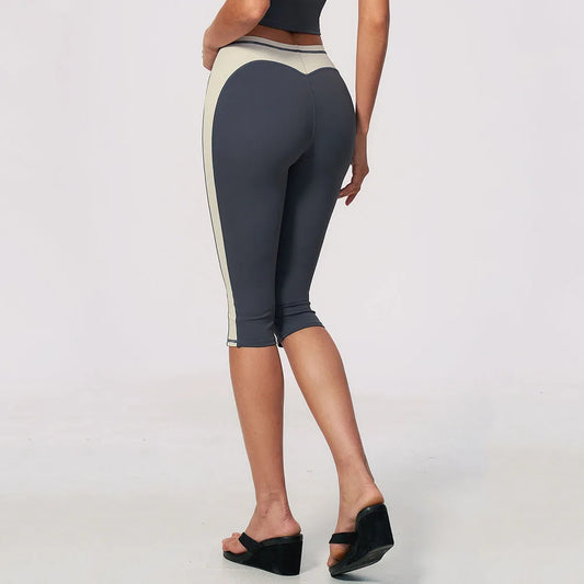 Women Breathable Sport Pants High Waist Yoga Tight Contrast Color Yoga Shorts Cycling Shorts Quick Dry Workout Fitness Shorts