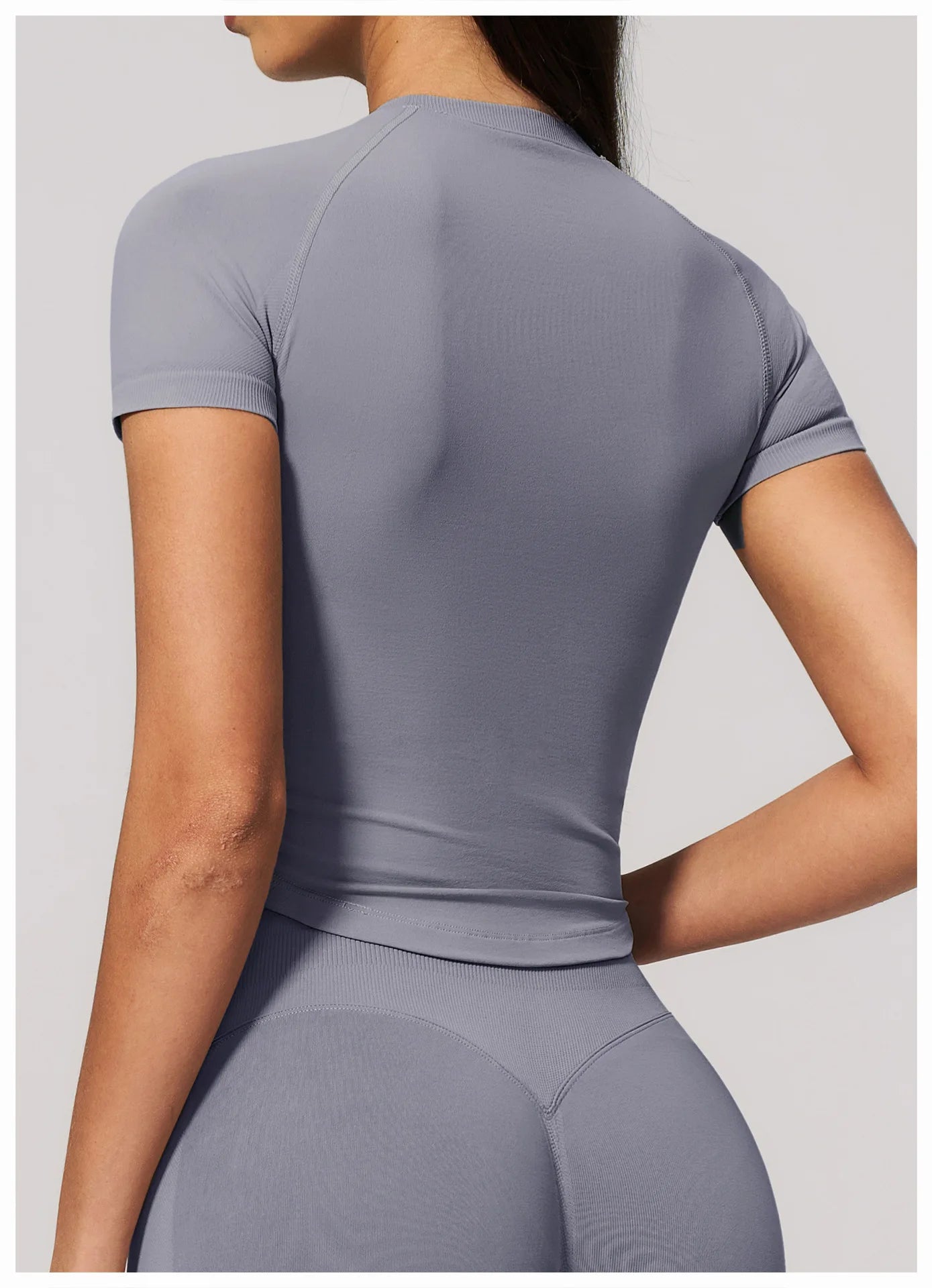 Yoga Shirts Women Seamless Fitness Short Sleeve Top Gym Workout Yoga T-Shirts Quick Dry Breathable Cycling Running Sport Tee Top