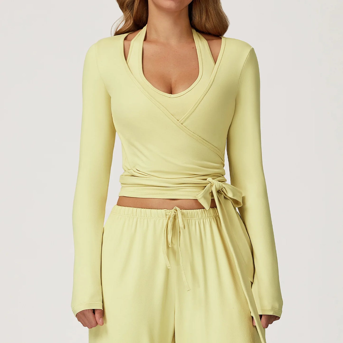 Women Fitness Yoga Shirt Strappy Long Sleeve Sports Jacket Gym Top Activewear Running Coats Workout Clothes Woman Sportswear ﻿