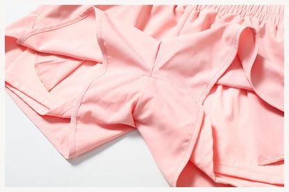 Running Shorts 2024 Summer Women Sports Shorts Lining 2 In 1 Quick-dry Yoga Shorts Breathable Fitness Shorts High Waist Fitness