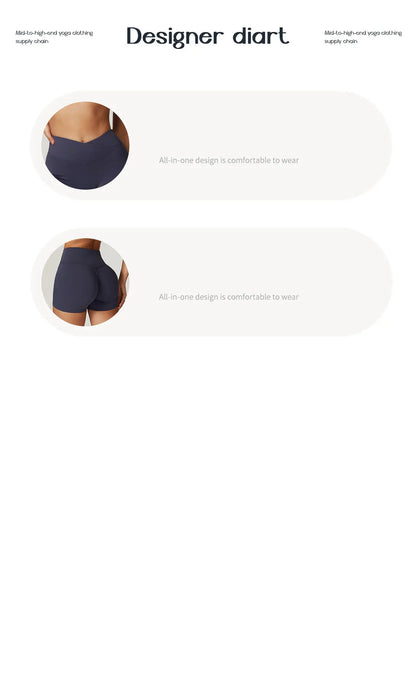 Yoga Shorts Women Fitness Shorts Running Cycling Shorts Quick Drying Sports Leggings High Waist Summer Workout Gym Push-up Short