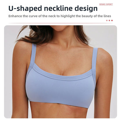 Women's Sports Underwear Lnvisible Bra Breathable Comfortable Elastic Shockproof Underwear Without Steel Rings Sports Underwear