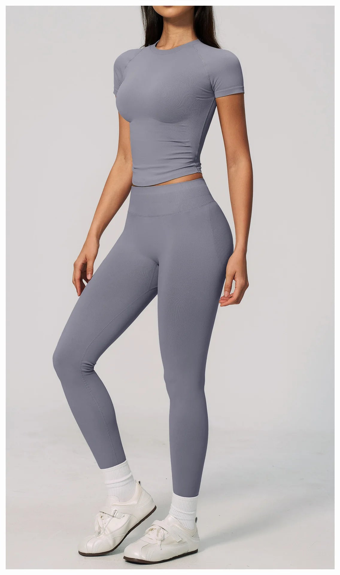 Yoga Shirts Women Seamless Fitness Short Sleeve Top Gym Workout Yoga T-Shirts Quick Dry Breathable Cycling Running Sport Tee Top