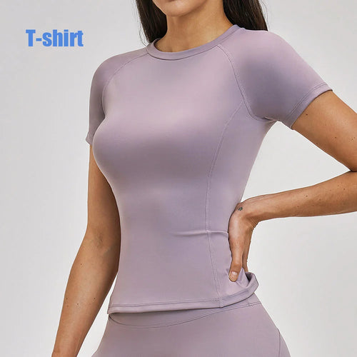 Women's Clothes Yoga Top Sport T Shirt Fitness Clothes Short Sleeve Yoga Shirt Gym Top Female Workout Active Wear Sport Tops