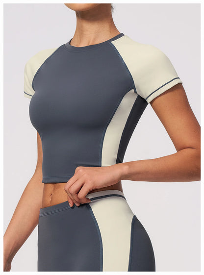 Summer Yoga Top Women Breathable Yoga Shirts Fitness Sports T-Shirts Gym Crop Top Light Weight Yoga Shirt Fitness Activewear
