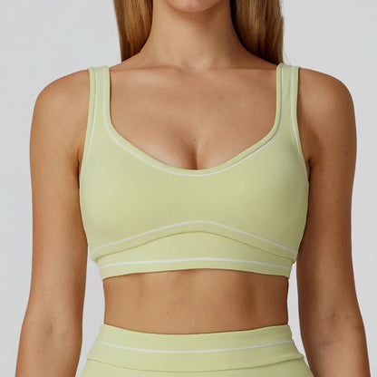 Yoga Bra Women's Shockproof Sports Bra Summer Top Push Up Fitness Underwear Female Sport Tops Breathable Running Vest Bralette