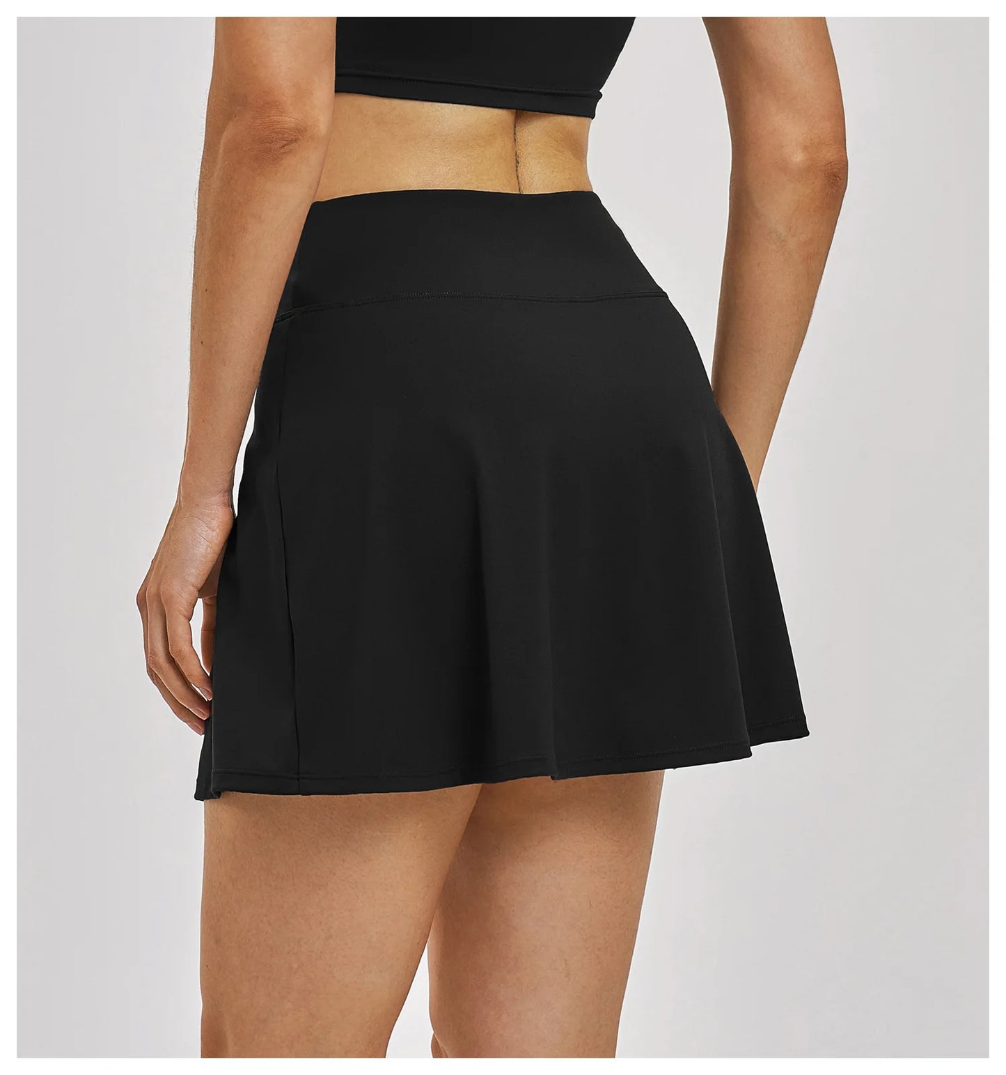 Outdoor Sports Yoga Skirt  Yoga Quick Drying A-line Skirt Women's Badminton Tennis Skirt Summer Cool and Anti Glare Lined Shorts