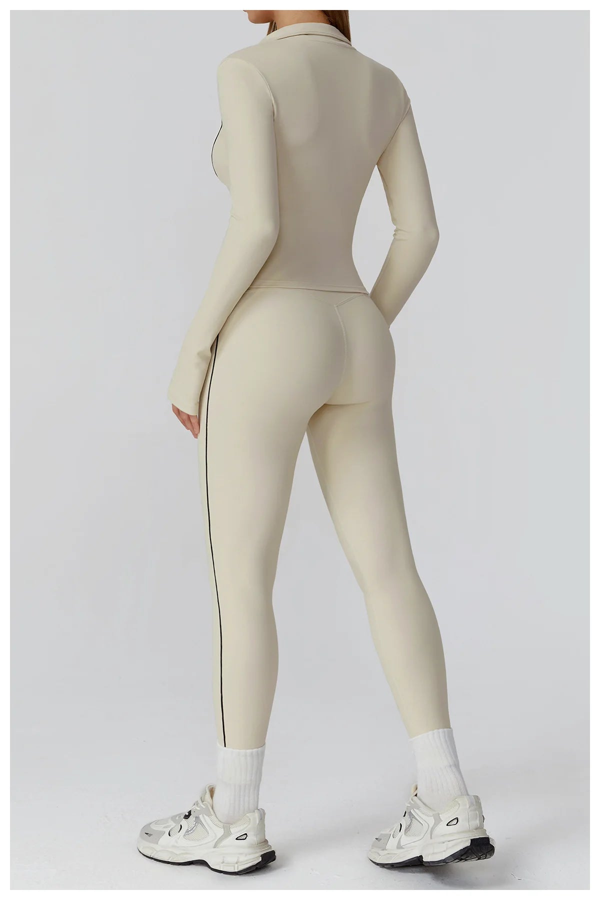 Women Zip Fitness Clothes Long Sleeve Sports Jacket Stand-up Collar Yoga Shirt Quick Dry Gym Top Outdoors Sunscreen Running Coat