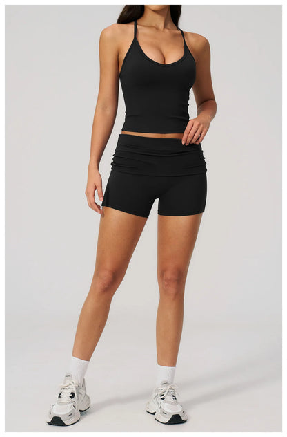 Summer Yoga Vest Women Workout Top Quick-Dry Crop Top Shockproof Gym Vest Female Running Tight Top Beautiful back Sports Tops