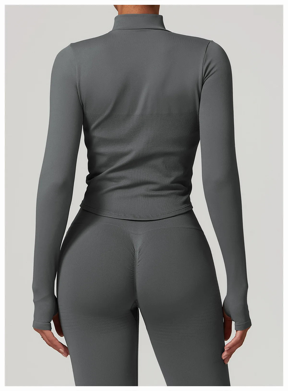 Outdoor Sports Long Sleeved Women's Slim Yoga Quick Dry Tight Fitting Quick Drying Stand Up Collar Jacket Running Fitness Jacket