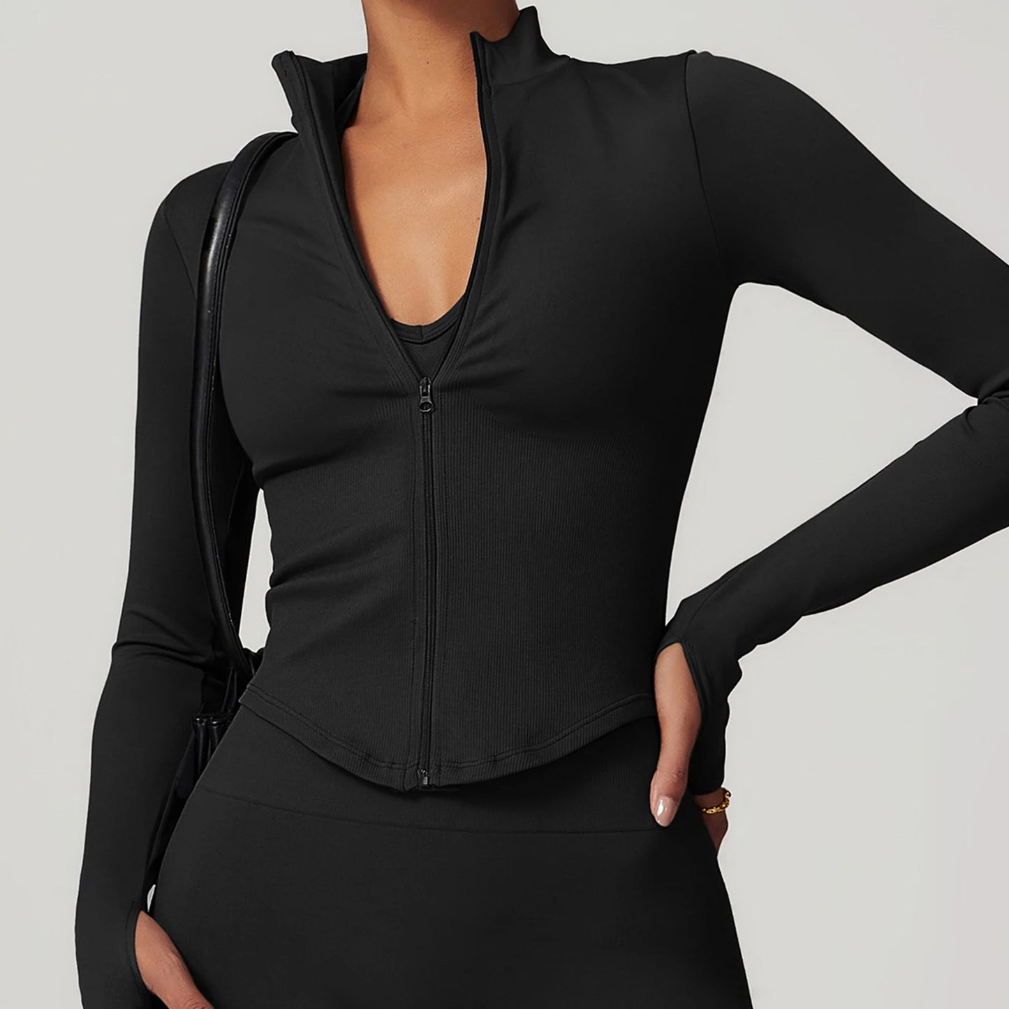 New Zipper Sports Top Women Gym Long Sleeve for Fitness Seamless Coat  Clothing Running Workout Tights Gym Tops Yoga Shirts