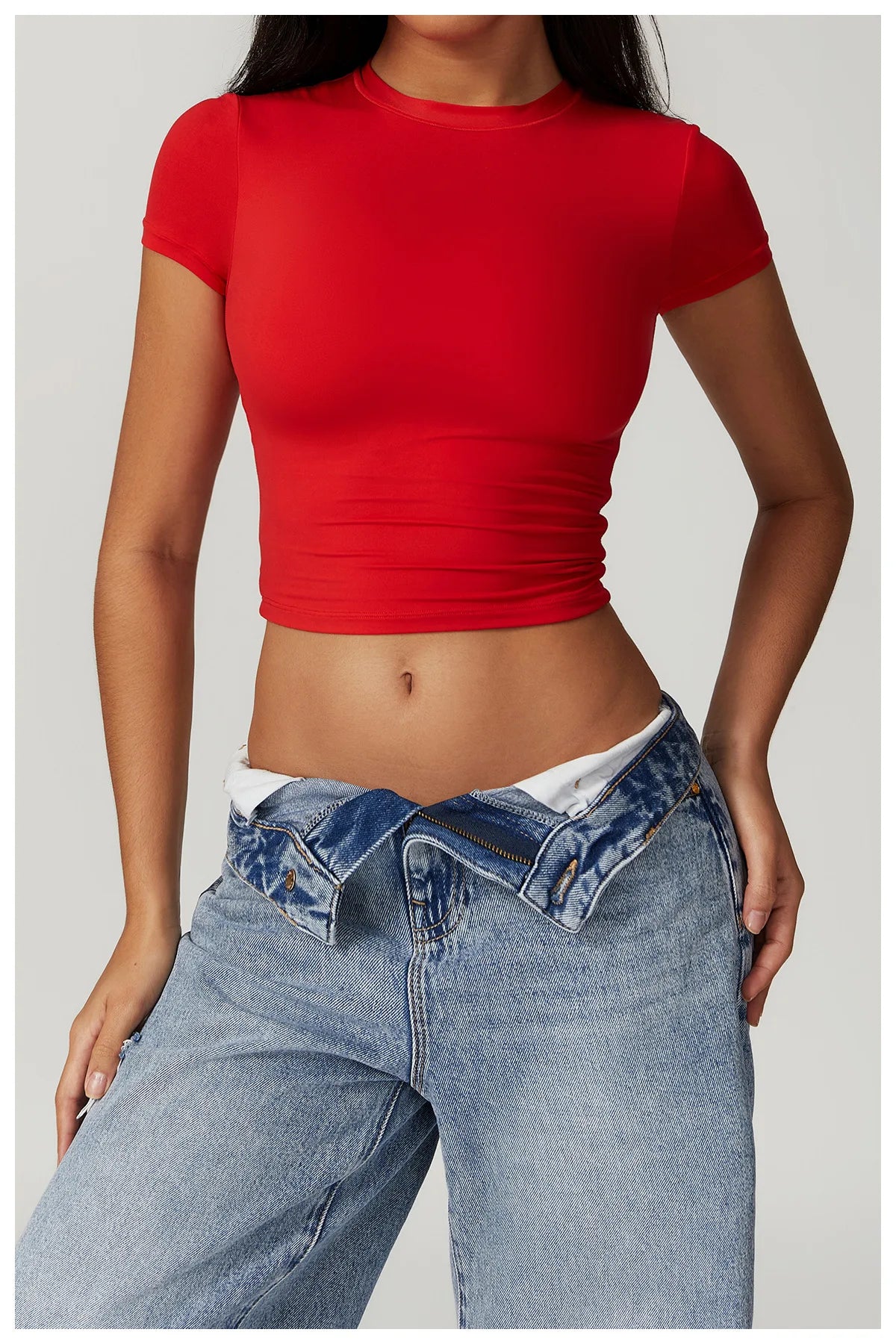 New Sexy Women Yoga T-Shirt Sports Gym Leaky navel Tops Gym Training Shirt Fitness Short Sleeve Yoga Running Workout Tracksuit