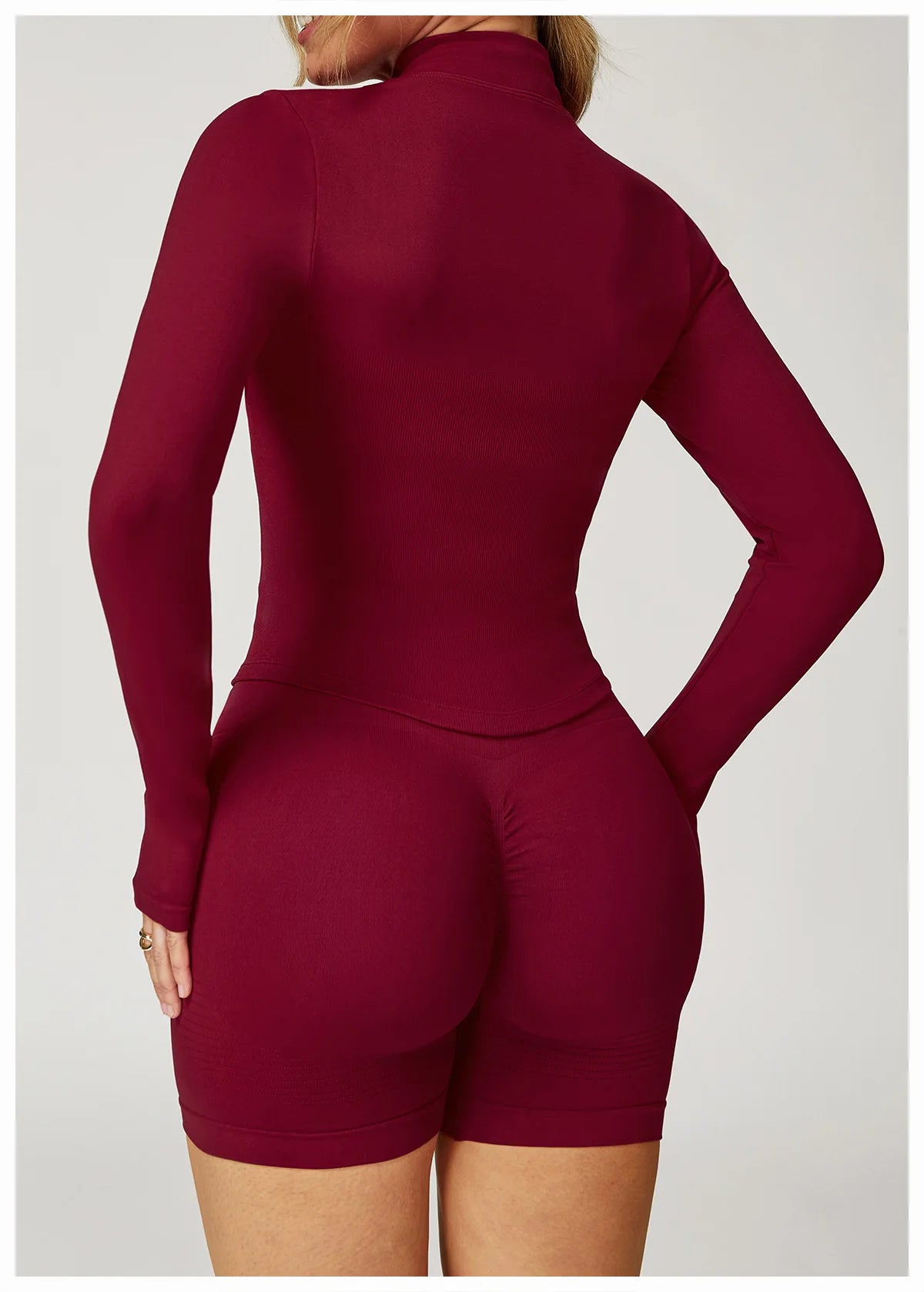 Outdoor Sports Long Sleeved Women's Slim Yoga Quick Dry Tight Fitting Quick Drying Stand Up Collar Jacket Running Fitness Jacket