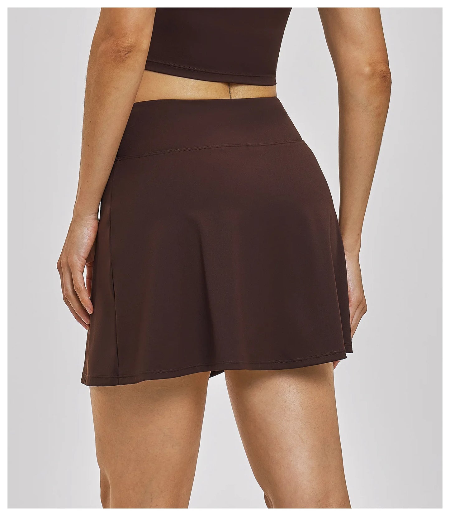 Outdoor Sports Yoga Skirt  Yoga Quick Drying A-line Skirt Women's Badminton Tennis Skirt Summer Cool and Anti Glare Lined Shorts