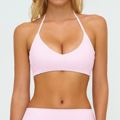 summer Yoga Bra Women's Sports Bra Breathable Vest Shock Proof Top Running Active Sportswear Bra Gym Workout Fitness Push up Top