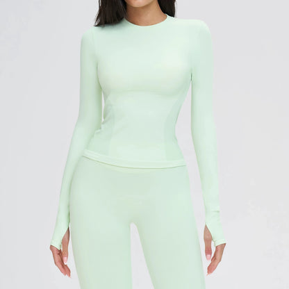Seamless Women Yoga Top Sport Long Sleeves Breathable Fitness Clothes Short Sleeve Yoga Shirt Gym Top Running Active Wear Sports