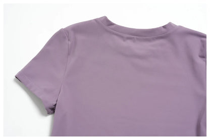 Women Yoga Top Sport T Shirts Fitness Clothes Quick-Drying Short Sleeve Yoga Shirt Gym Workout Top Running Active Wear Sport Top