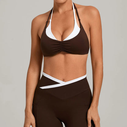 Sportswear Woman's Gym Underwear Stretch Shoulder Strap Fitness Sports Bra Breathable Female Top Yoga Sport Bra Outdoor Jogging