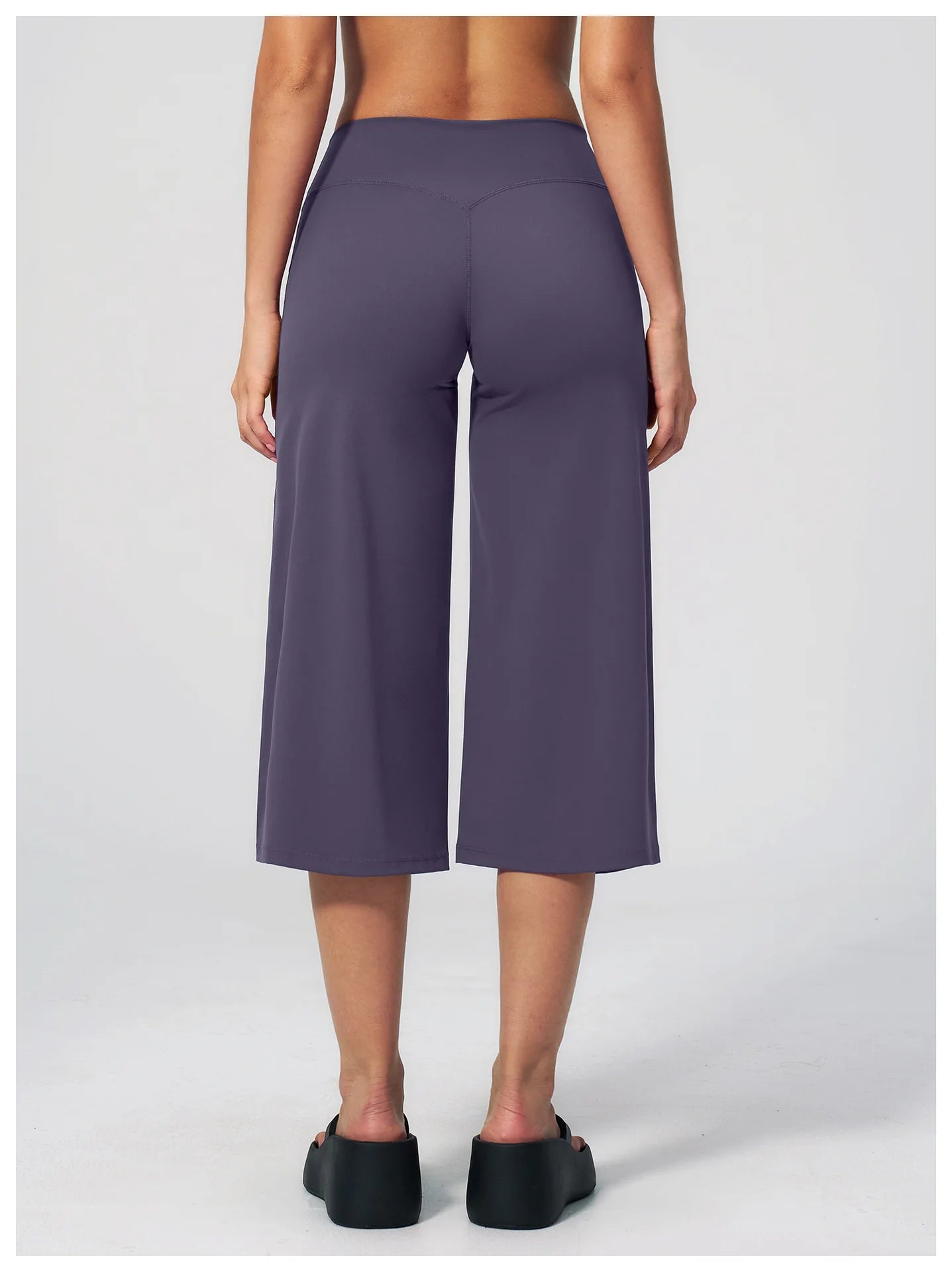 Summer Sports Pants Women Capri Pants Wide Leg Yoga Cropped High Waist Workout Seven Pant Female Running Legging Fitness Shorts