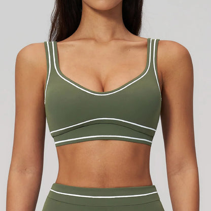 Yoga Bra Women's Shockproof Sports Bra Summer Top Push Up Fitness Underwear Female Sport Tops Breathable Running Vest Bralette