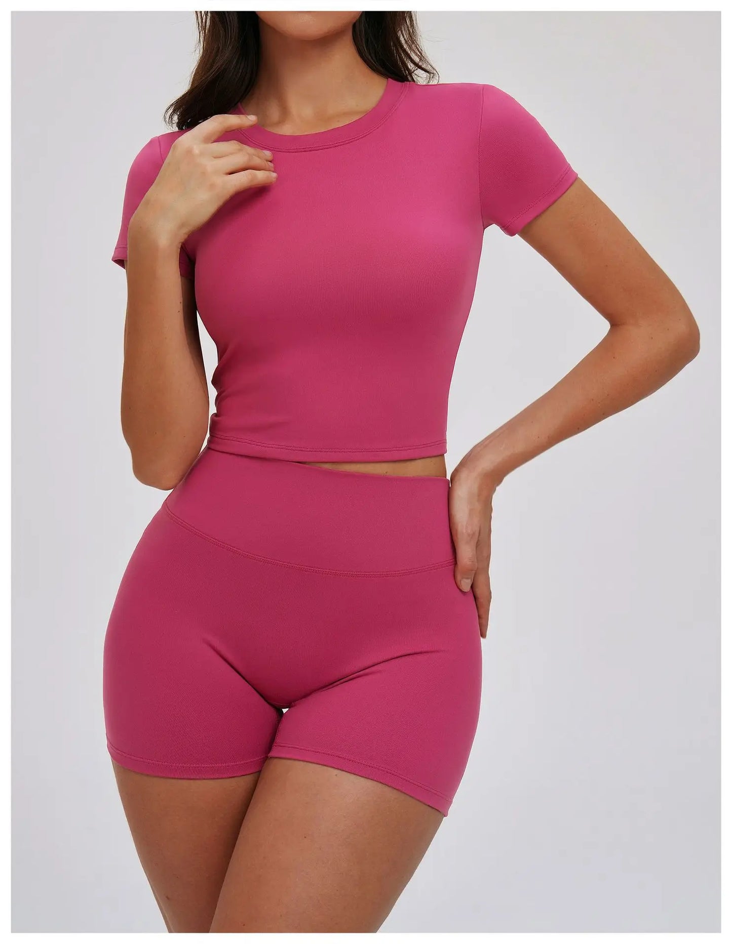 Women Yoga Shirt Gym Top Running Active Wear Sport Top Yoga Top Sport T Shirts Fitness Clothes Short Sleeve Women's Sportswear