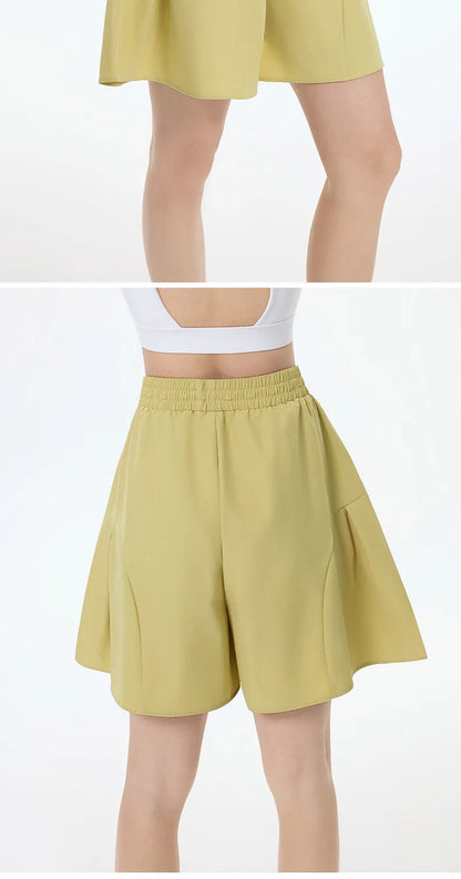 Female Yoga Wide-leg Shorts Workout Running Women FitnessWorkout Short For Ladies Gym Shorts Fitness Sportwear Summer Yoga Short
