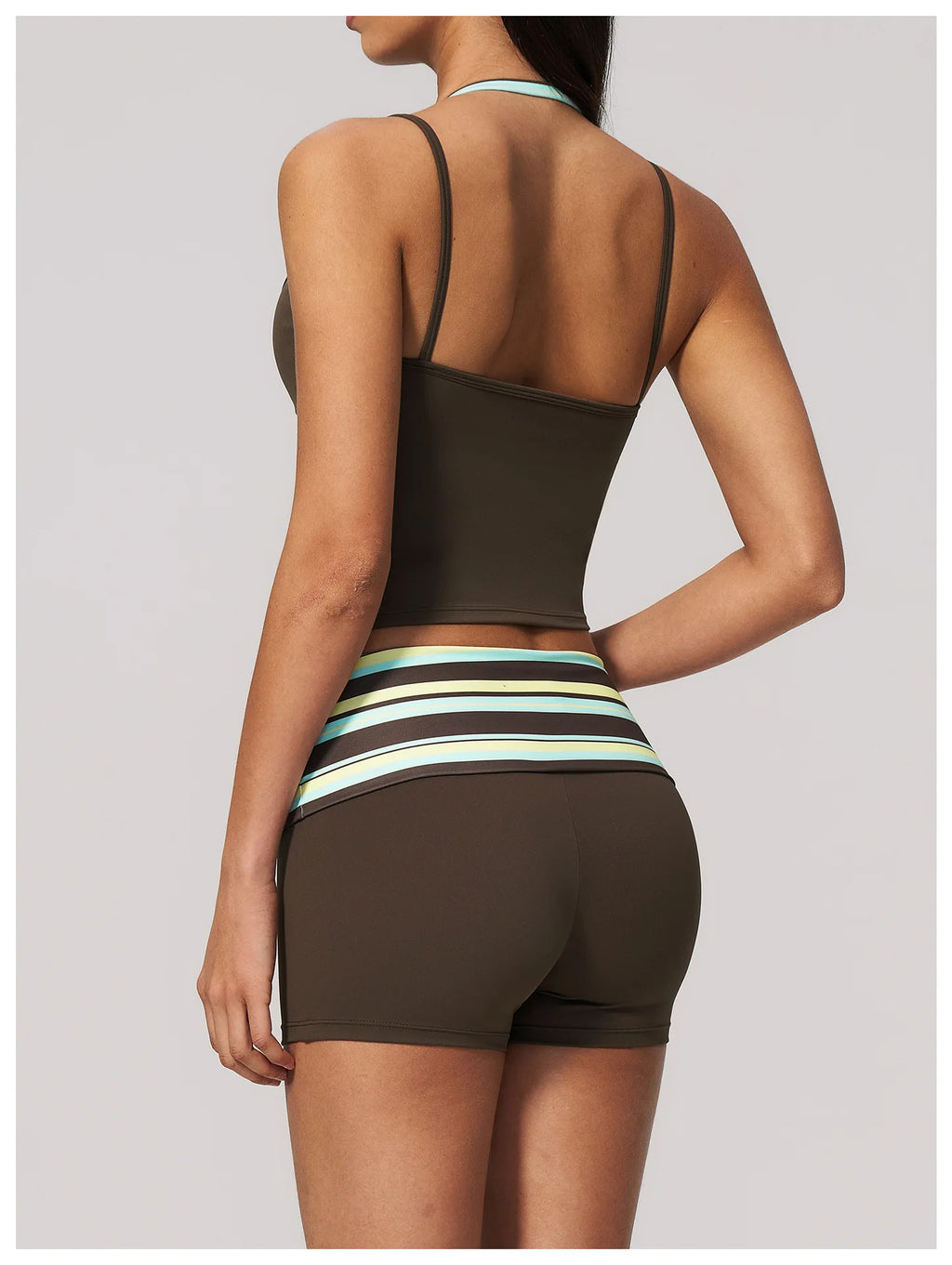 Polka Dot Yoga Tank Top Shockproof Striped Fitness Bra Gym Workout Vest Breathable Sport Top Halter Beautiful Back Sport Vest