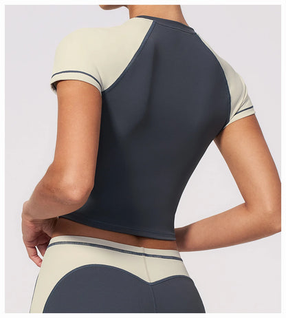 Summer Yoga Top Women Breathable Yoga Shirts Fitness Sports T-Shirts Gym Crop Top Light Weight Yoga Shirt Fitness Activewear