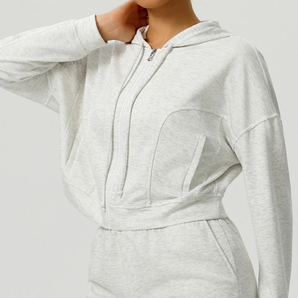 Autumn and Winter Sports Jacket Women Sport Jacket Long Sleeve Shirt Workout Coat Gym Training Clothing Stretch Yoga Sportswear