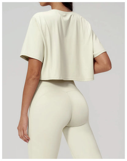 Women Yoga Sports T-Shirts Fitness Short Sleeve Sports T-Shirts Ropa Mujer Gym Workout Shirts Running Active Wear Sports Shirts