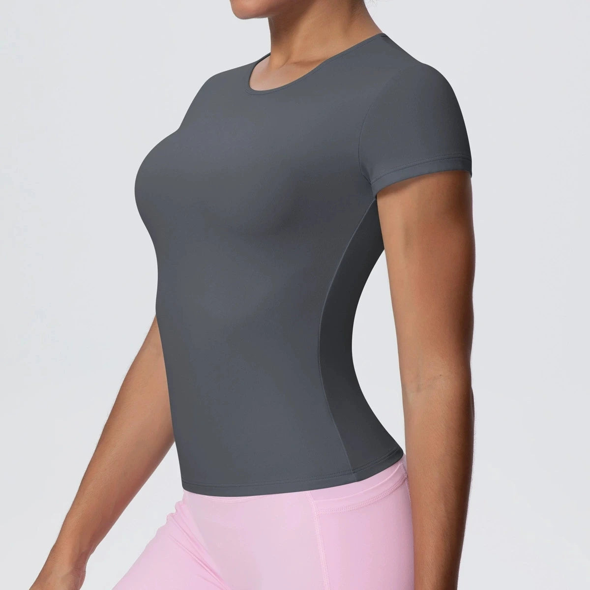 Best Selling New Models Yoga T-Short Sleeve Athletic Yoga Running Sexy Summer Gym Workout Quick Dry Stretchy Tees Tops Baselayer