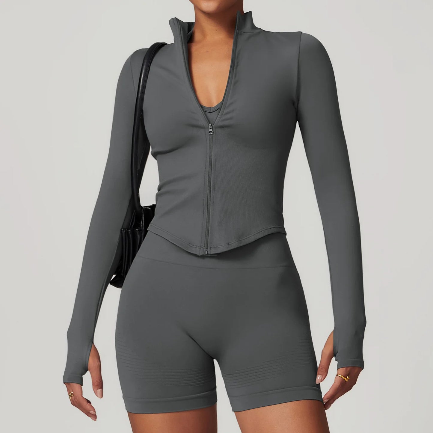 New Zipper Sports Top Women Gym Long Sleeve for Fitness Seamless Coat  Clothing Running Workout Tights Gym Tops Yoga Shirts