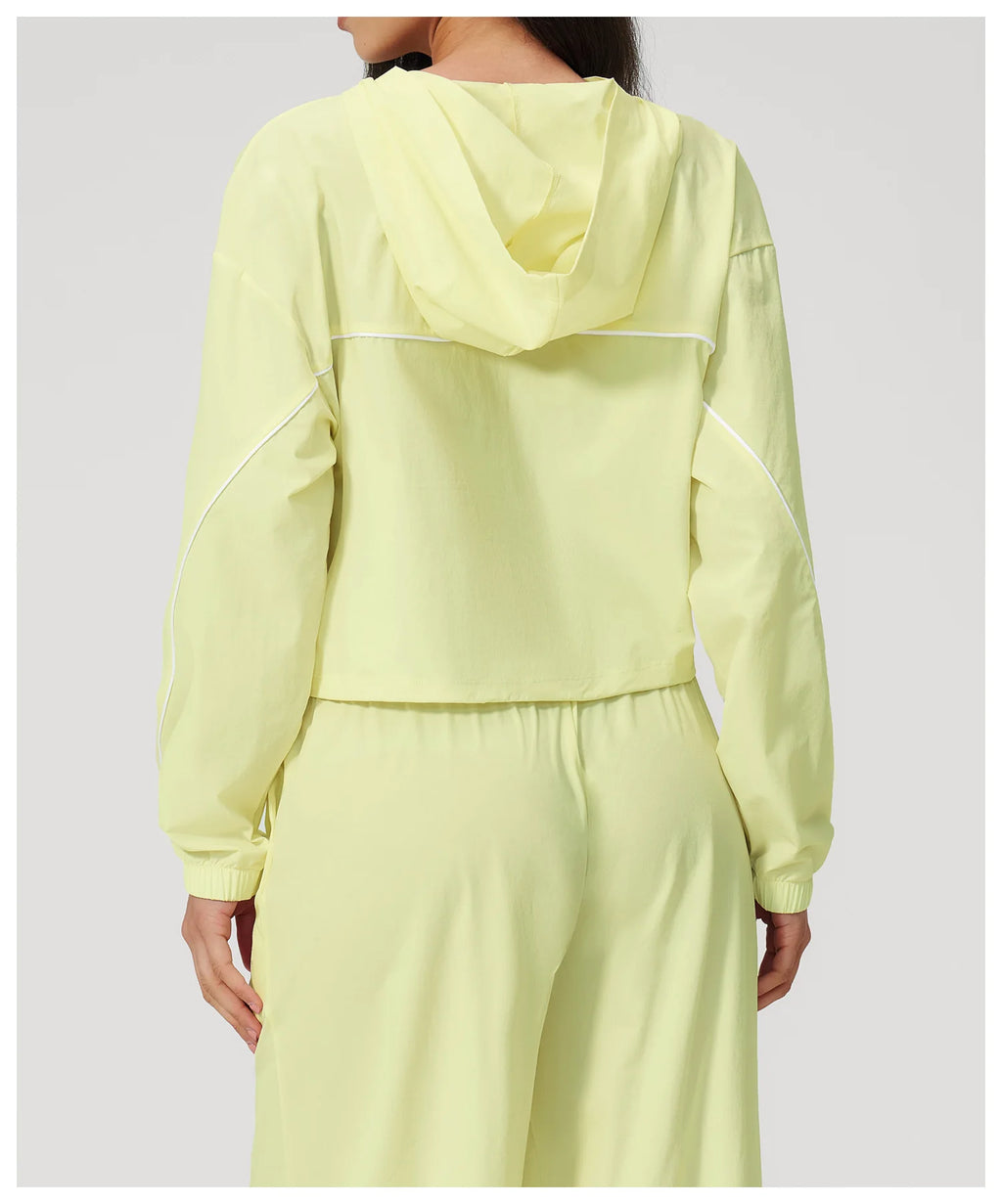 1 Pieces Women Outdoor Sports Coat Summer Sun Protection Top Yoga Long Sleeved Jacket Female Fitness Short Sun Protection Jacket