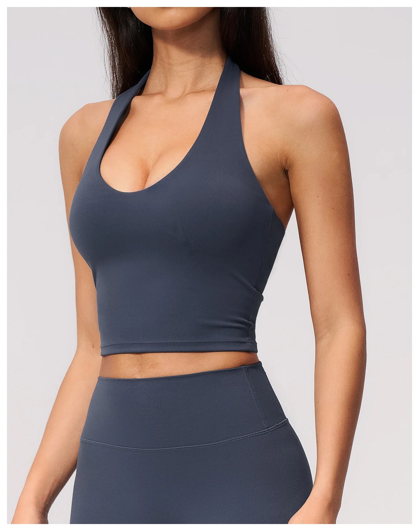 Summer New Yoga Bra Women Sports Shockproof Bra Sexy V-Neck Fitness Underwear Female Backless Sports Bra Gym Push Up Workout Top