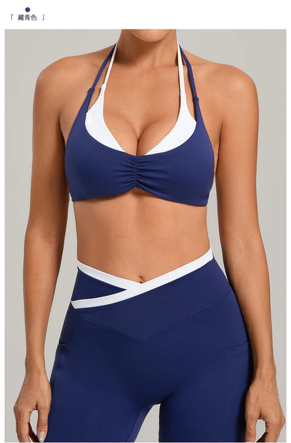 Sportswear Woman's Gym Underwear Stretch Shoulder Strap Fitness Sports Bra Breathable Female Top Yoga Sport Bra Outdoor Jogging