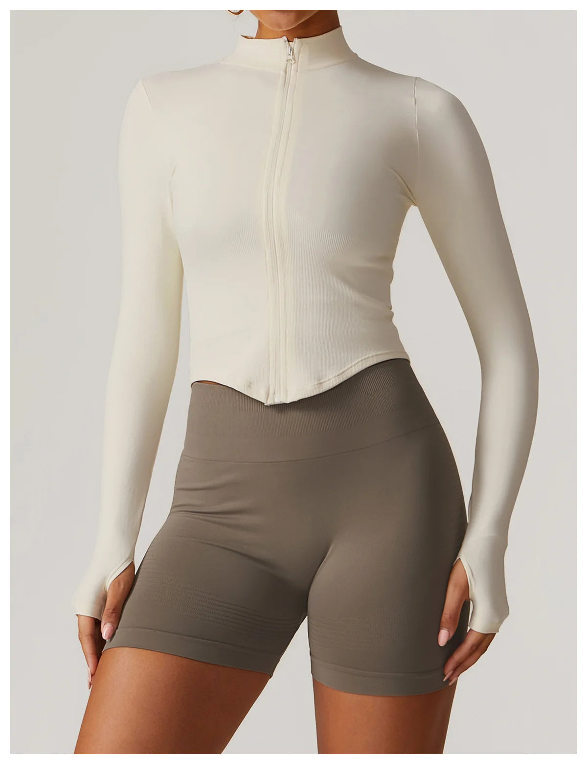 New Zipper Sports Top Women Gym Long Sleeve for Fitness Seamless Coat  Clothing Running Workout Tights Gym Tops Yoga Shirts