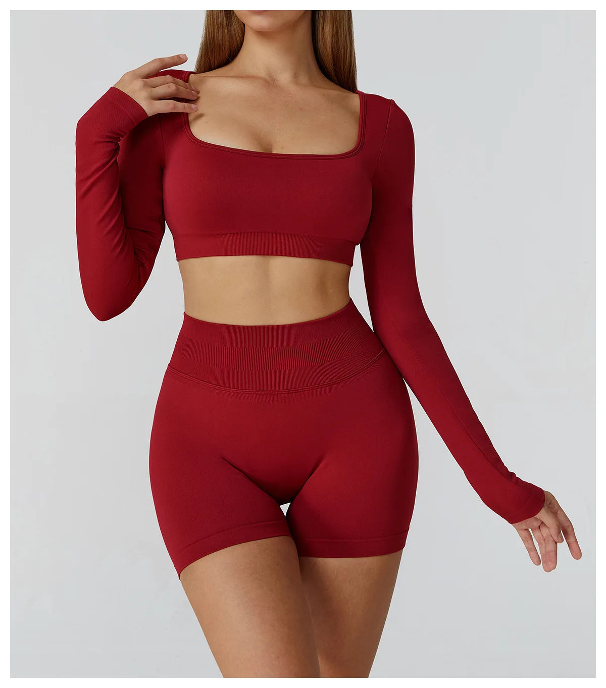 Women's Yoga Top Seamless Long Sleeved Sports Wear Workout Tops T-shirt Fitness Running Hollow out Backless Gym Woman SportShirt