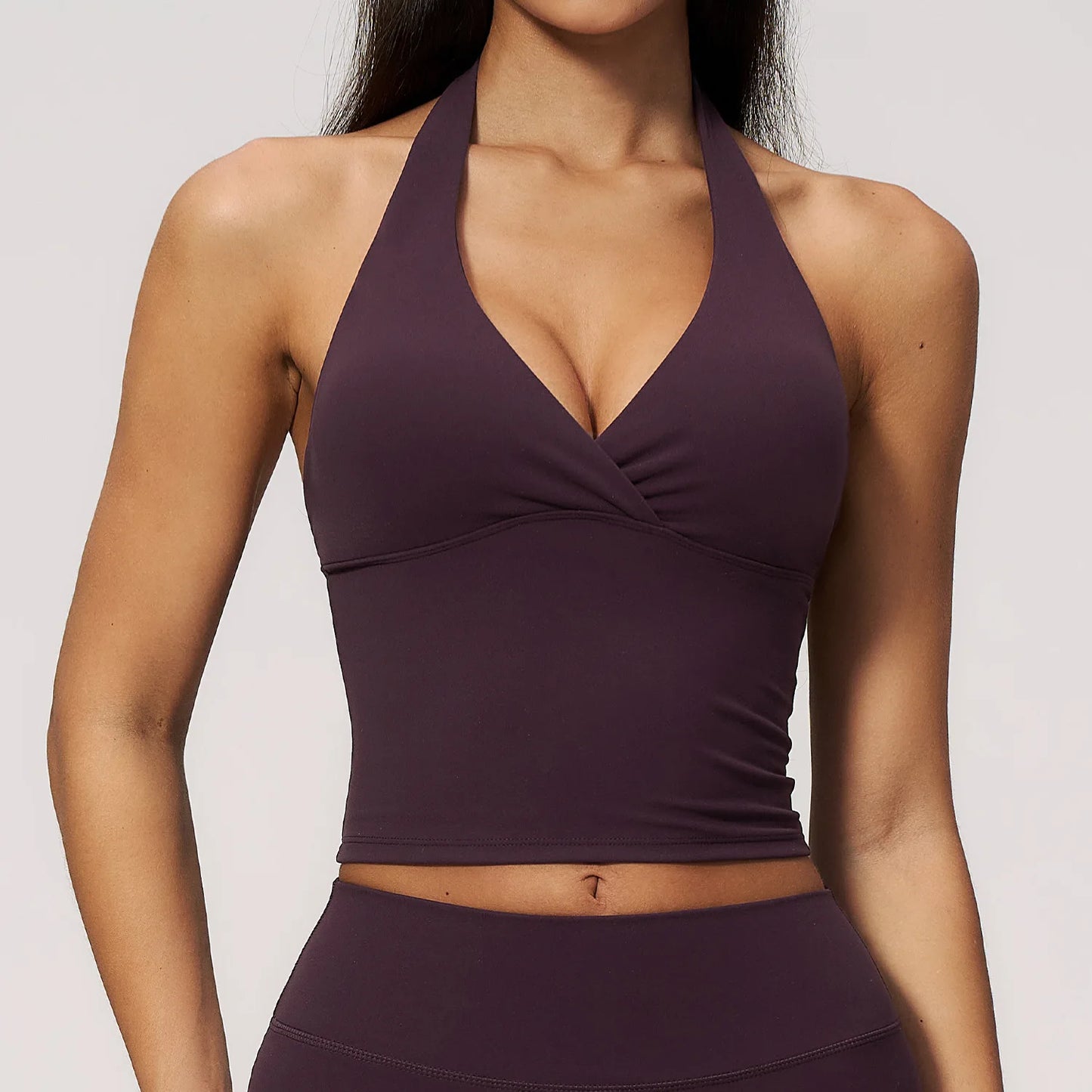 Women Yoga Vest Sexy V-Neck Sports Underwear Halter Fitness Bra Gym Breathable Vest Comfortable Workout Tank Top Yoga Underwear