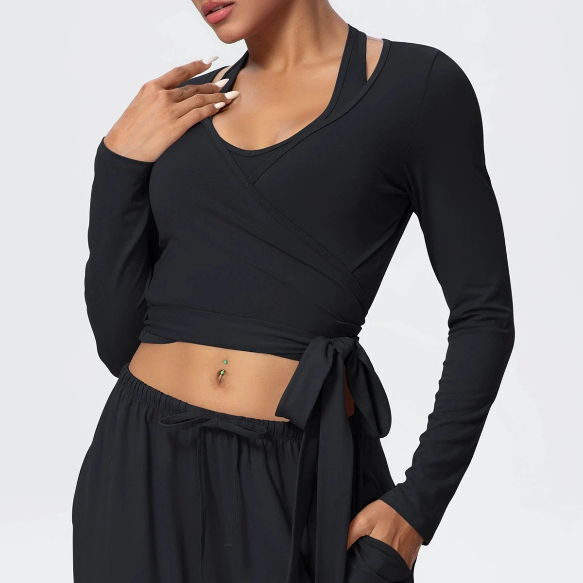 Yoga Long Sleeves Women Running Training Fitness Personalized Yoga Clothing With Strap Top Outdoor Sports Windproof Running Suit