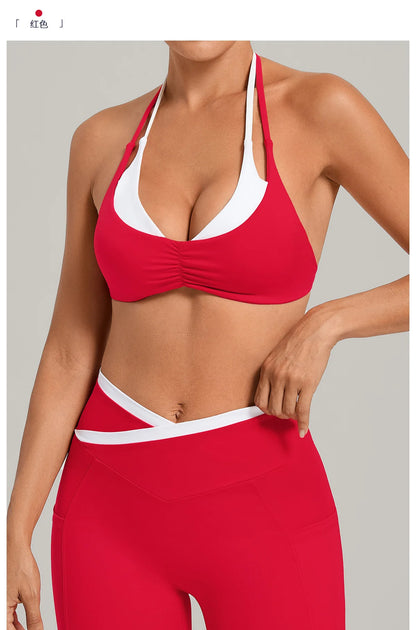 Sportswear Woman's Gym Underwear Stretch Shoulder Strap Fitness Sports Bra Breathable Female Top Yoga Sport Bra Outdoor Jogging