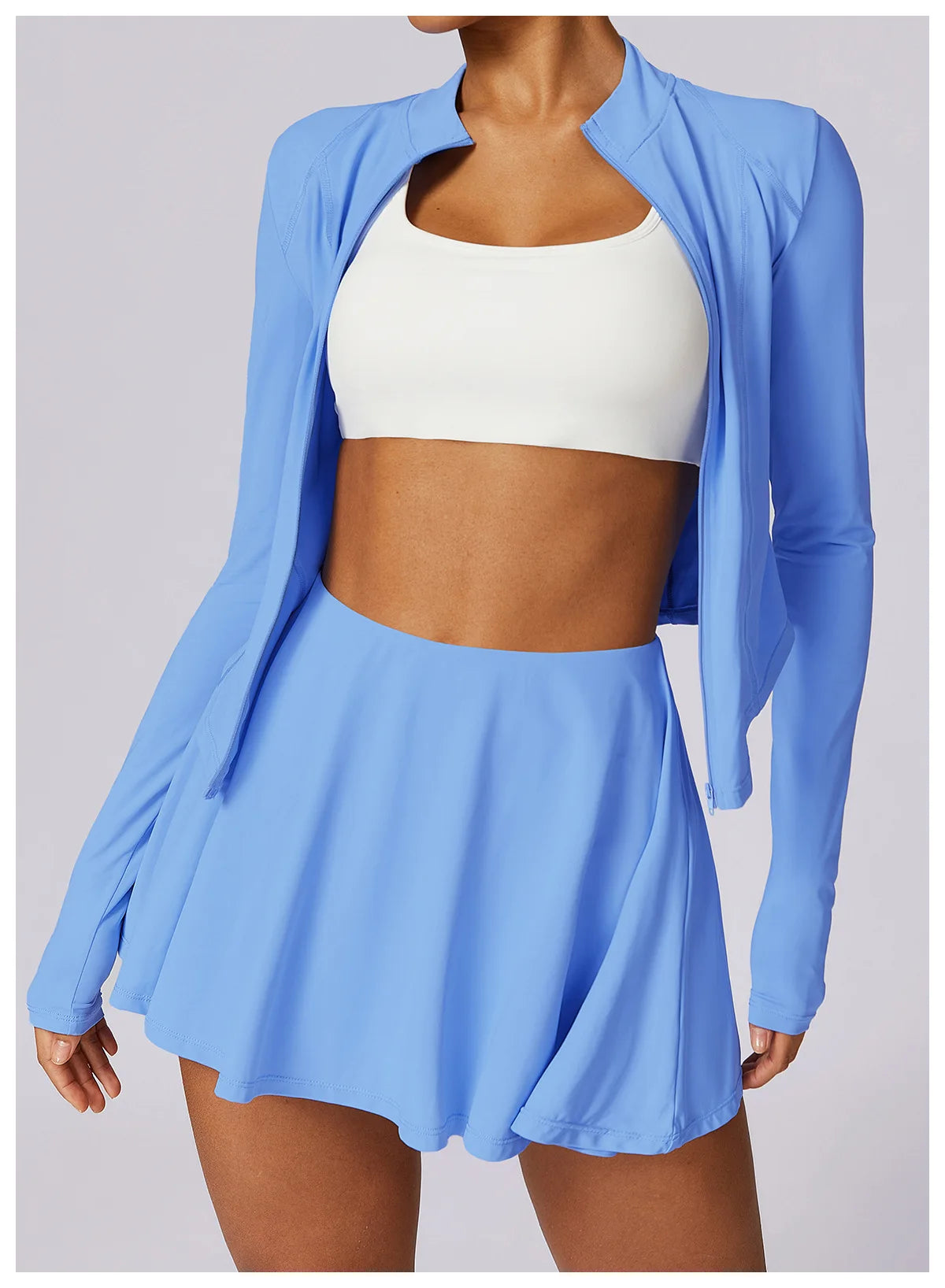 New Gym Yoga High Waist Yoga Skirt Tennis Sports Fitness Push Up Quick Drying Sun Protection Skirt UV Protection
