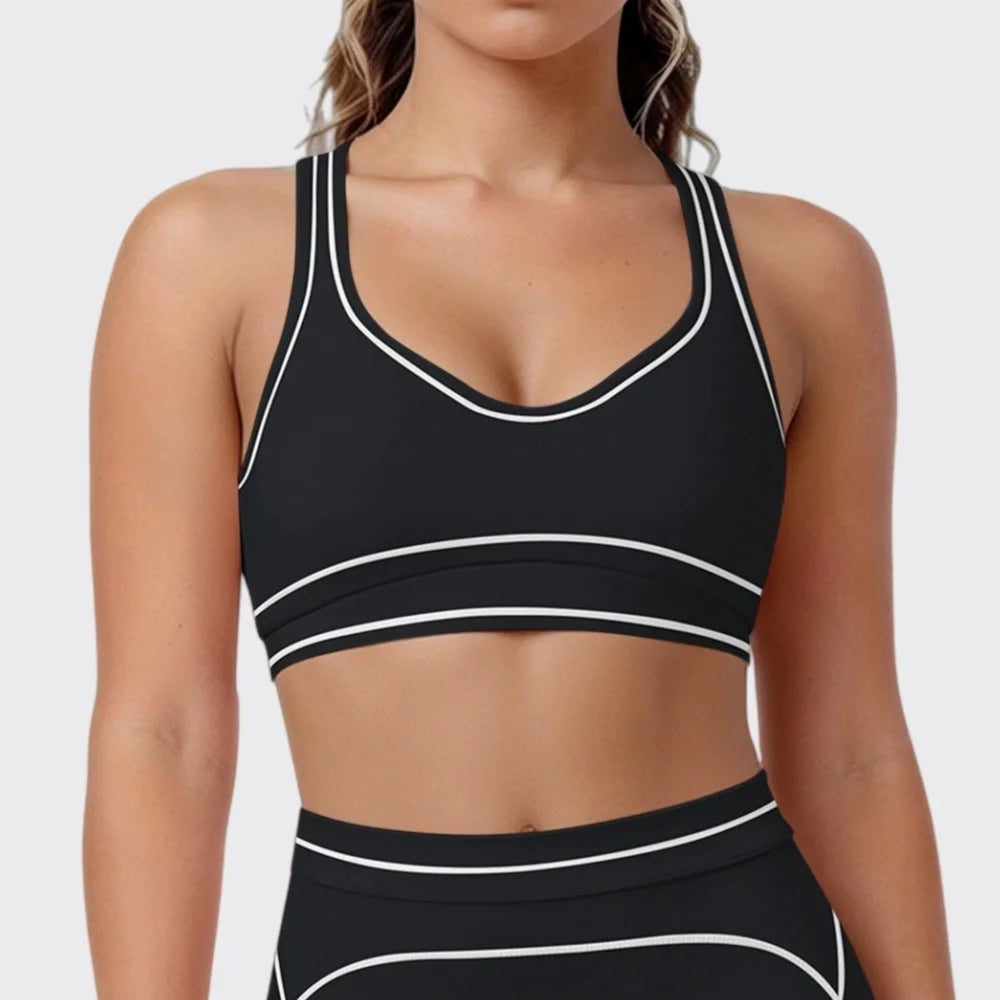 Sports Tank Top Women Sexy Fitness Bra Tights Backless Gym Clothe Underwear Yoga Bras High Running Training Shockproof Chest Pad
