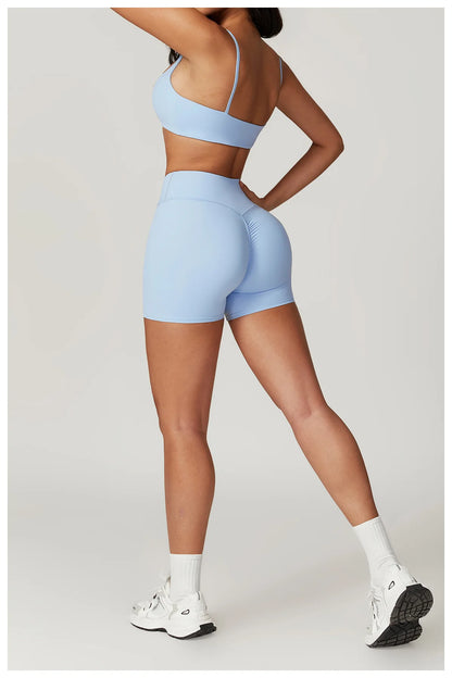 Yoga Shorts Women Fitness Shorts Running Cycling Shorts Quick Drying Sports Leggings High Waist Summer Workout Gym Push-up Short
