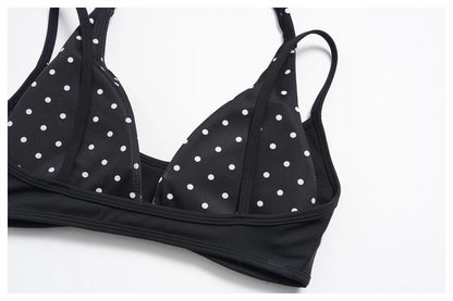 Women's Striped Yoga Bra Breathable Sports Underwear Shockproof Workout Top Sexy Polka Dot Bra Beautiful Back Sports Yoga Top