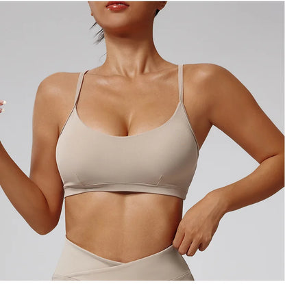 Women's Sports Bra Sexy Beautiful Back Breathable Bra Top Push Up Fitness Bra Yoga Gym Workout Bra Fitness Top Sports