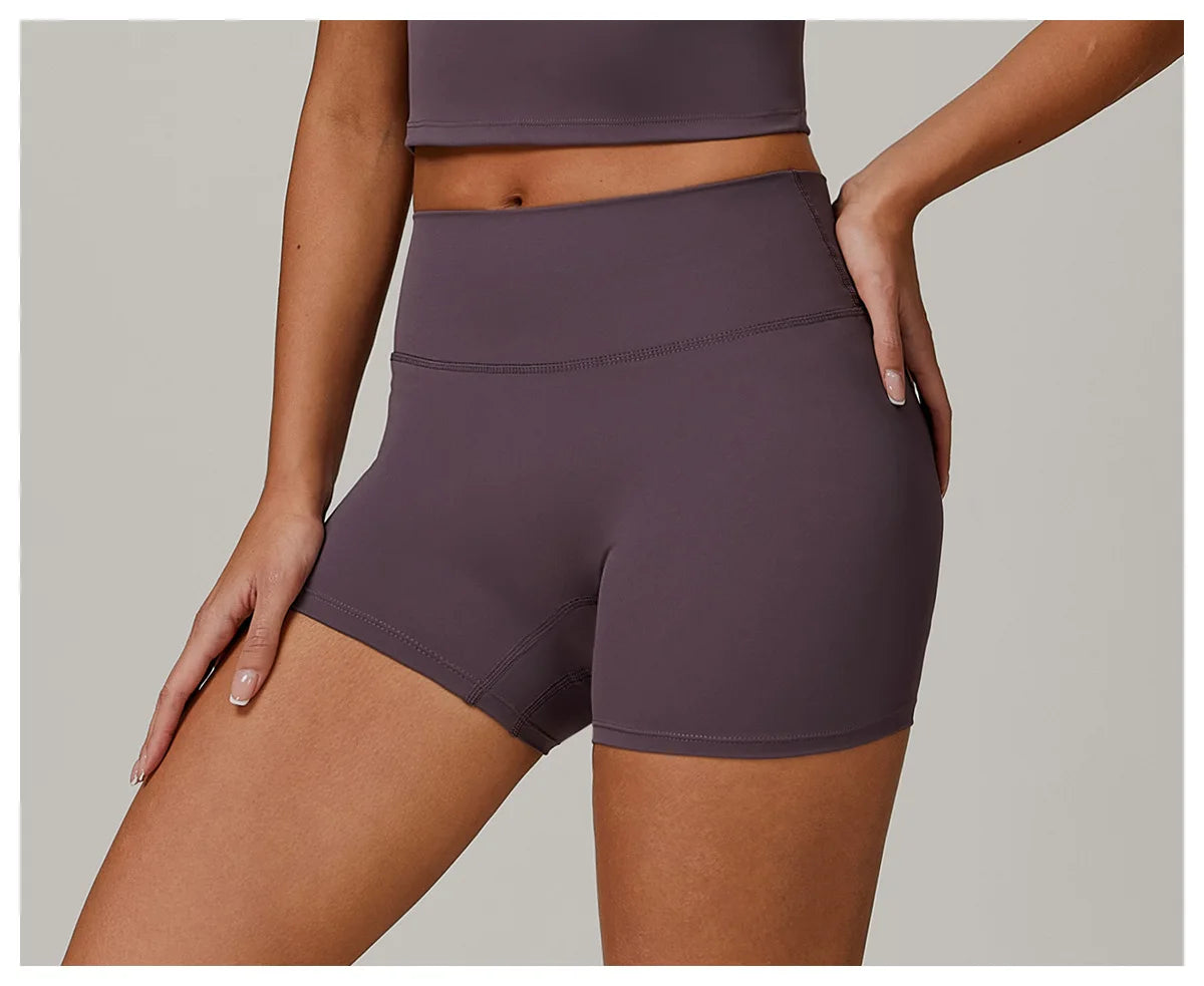 Women High Waist Yoga Shorts Running Cycling Shorts Breathable Fitness Shorts Female Summer Workout Shorts Gym Sports Tights