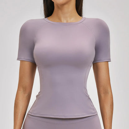 Women's Clothes Yoga Top Sport T Shirt Fitness Clothes Short Sleeve Yoga Shirt Gym Top Female Workout Active Wear Sport Tops