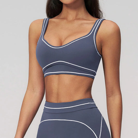 Yoga Bra Women's Shockproof Sports Bra Summer Top Push Up Fitness Underwear Female Sport Tops Breathable Running Vest Bralette